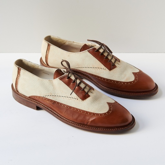 80s - SUSAN BENNIS - WARREN EDWARDS - Shoes - Men's - 10.5 - Br/W Leather
